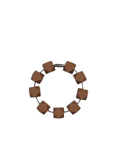 Brown Hexagon Silicone Beads