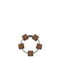 Brown Hexagon Silicone Beads