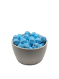 Light Blue Hexagon Silicone Beads