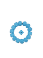 Light Blue Hexagon Silicone Beads