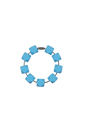 Light Blue Hexagon Silicone Beads