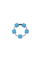 Light Blue Hexagon Silicone Beads