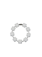 White Hexagon Silicone Beads