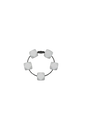 White Hexagon Silicone Beads