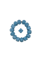 Pearl Blue Hexagon Silicone Beads