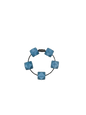 Pearl Blue Hexagon Silicone Beads
