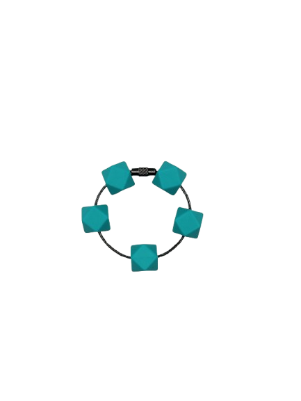 Turquoise Hexagon Silicone Beads