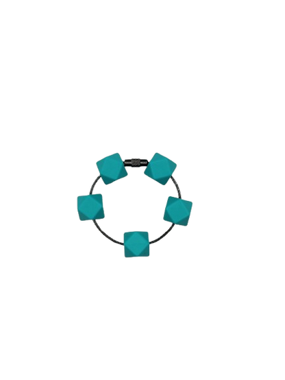 Turquoise Hexagon Silicone Beads