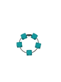 Turquoise Hexagon Silicone Beads