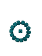 Teal Hexagon Silicone Beads