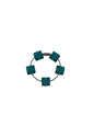 Teal Hexagon Silicone Beads