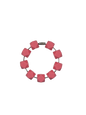 Pink Hexagon Silicone Beads