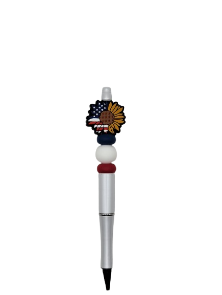 Stars and stripes sunflower pen