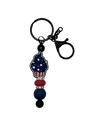 Stars and stripes cupcake keychain