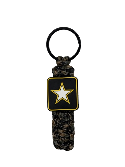Cobra Knot Keychain Army