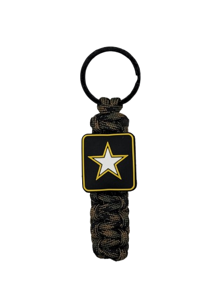Cobra Knot Keychain Army