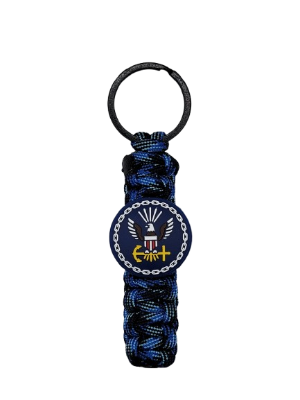 Cobra Knot Keychain Navy