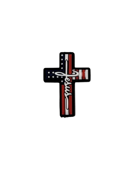 Cobra Knot Keychain Jesus Red White & Blue