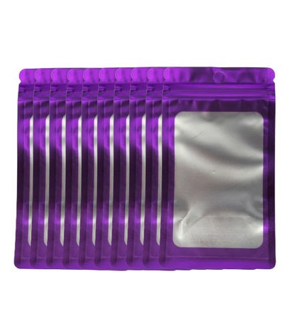 Plastic purple sleeves 10 pack