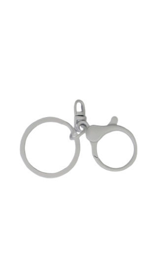 Claw keychain clasp white