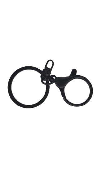 Claw keychain clasp black