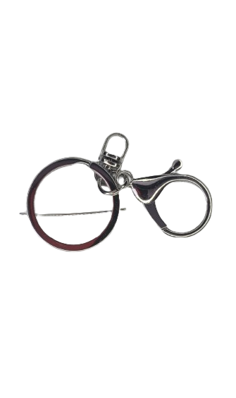 Claw keychain clasp chrome