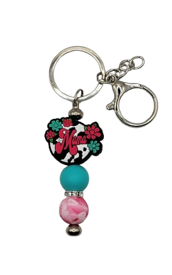Cow Print Mama Keychain