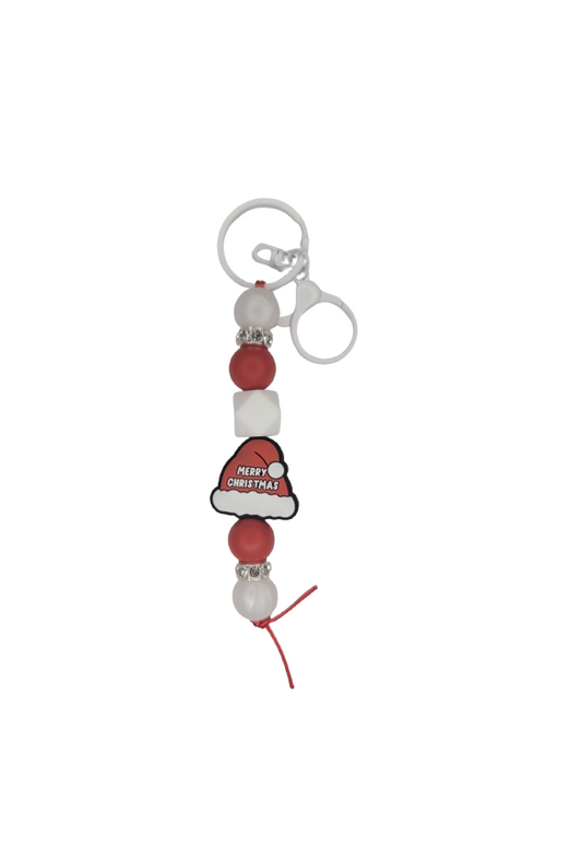 Merry Christmas Santa hat Key Chain